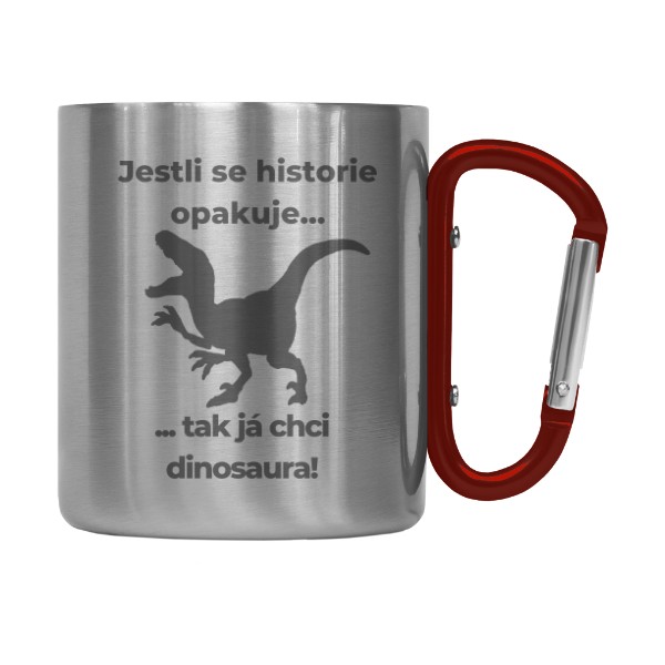 Hrnek nerez s karabinou s potiskem Pro krotitele praktorů - praktický